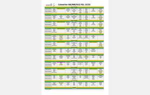 Calendrier Matchs EDR U10