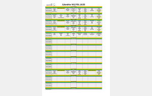 Calendrier Matchs et Journées Atelier EDR