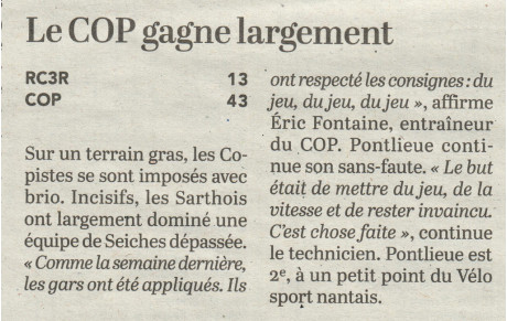 Article Maine Libre 25/11/2019