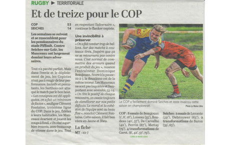 Article Maine Libre du 09 mars 2020